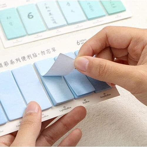 120 Sheets/pad Water Color Notebook Planner Bookmark Sticky Notes Sticker Marker Index Pad Tab Memo Flag Labels