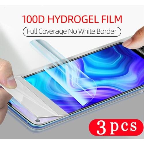 3Pcs hydrogel film soft full cover for xiaomi redmi 10X note 9s 9 pro MAX 9C 9A 8 8A 8T pro phone screen protector Not Glass