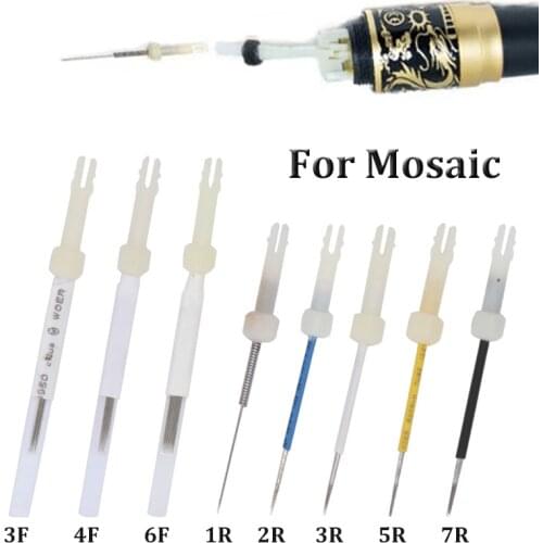 Fast Delivery 50p 1R 2R 3R Original USA Mosaic Machine Tattoo Needles for Tattoo Permanent Makeup Machine Tattoo Makeup Eyebrow