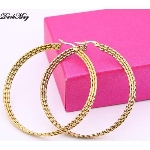 DarkMag 2020 New Gold Color Earrings For Women Multiple Trendy Round Geometric Statement Earrings Fashion Party Jewelry Gift
