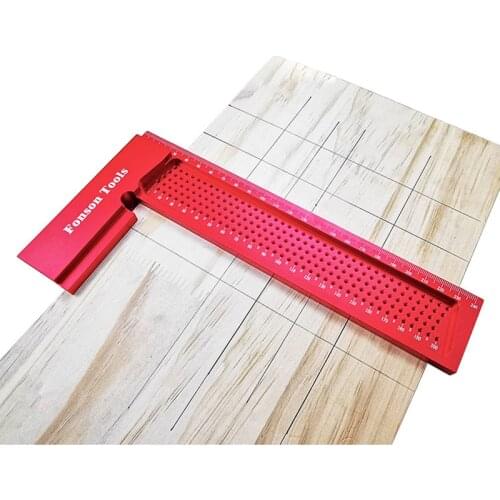 Woodworking Scriber Precision Metric Inch Hole Scribing Ruler Marking Device Aluminum Measuring Tools