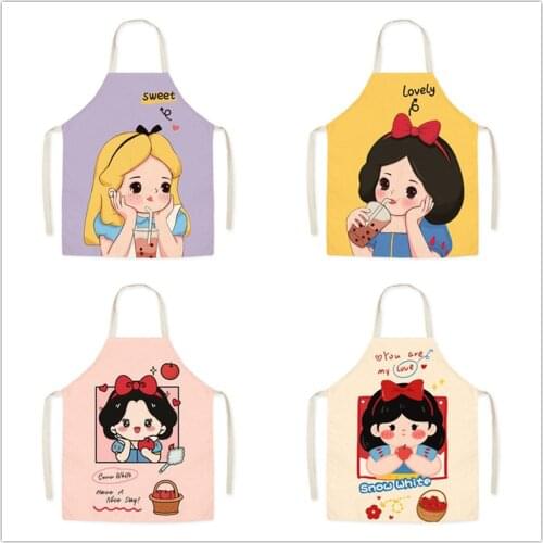 Disney Princess Cartoon Apron Aprons for Woman Apron for Men Waiter Apron Apron Kids Baking Accessories Chef Apron Cute Apron