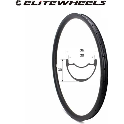 ELITEWHEELS 650B Mtb Carbon Fiber Rim 430g 27.5er Mountain Bicycle Rim 36mm Width 30mm Depth Hookless Cross Country All Mountain