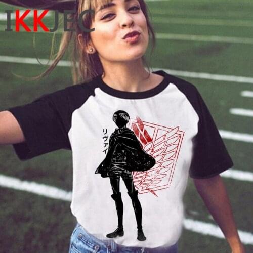 Kawaii Attack on Titan Graphic T-shirt Women Shingeki No Kyojin Anime Casual t Shirt Femme Graphic Tshirt Cute Top Tees Female 9
