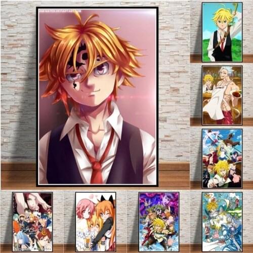 New THE Seven Deadly Sins Classic Japan Anime Comic Canvas Painting Posters and Print Wall Art modern Picture Home Decor cuadros