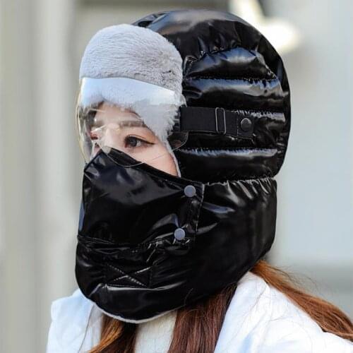 2 Piece Set Beanies Winter Hat For Men Women Outdoor Skiing Men Winter Hat Waterproof Cap Thick Fleece Polyester Bonnet Skullies