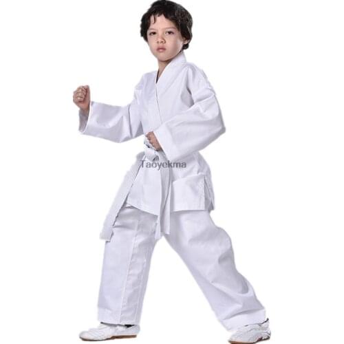Taoyekma Professional White Karate Uniform Adult Children Taekwondo Suit Women Men Kung Fu Competiton Clothing