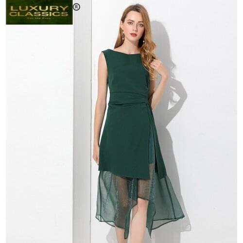 Dress Summer Plus Size Women Clothes 2021 Elegant Ladies Mesh Green Midi Long Dress Korean Office Party Vestidos 14-11576