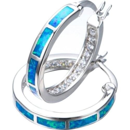 Hot Selling Fashionable And Contracted Lady Earring Beautiful Blue Ear Buckle Women Wedding Engagement Birthday Party Jewelry