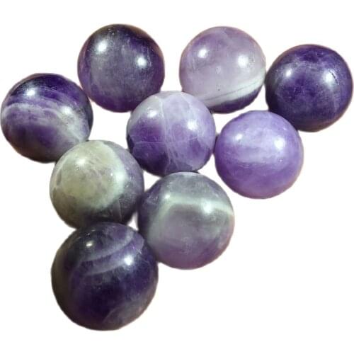 Natural dream amethyst ball quartz crystal ball reiki healing 5pc