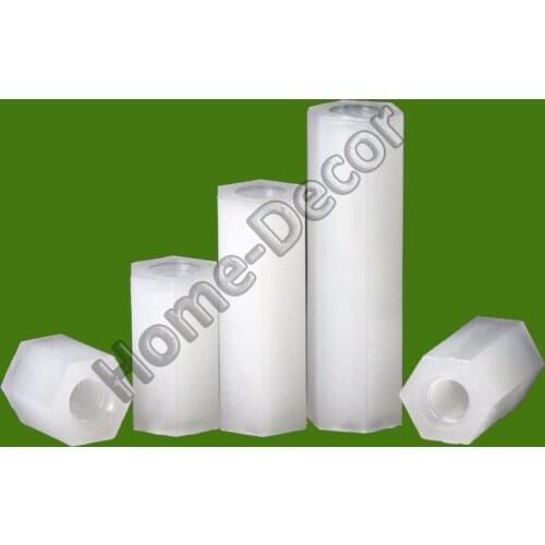 50 PCS Nynol Bolt Hexagonal with M5 Screw Hole Stud Isolated Screw for PCB Board Supporter Nylon Isolator