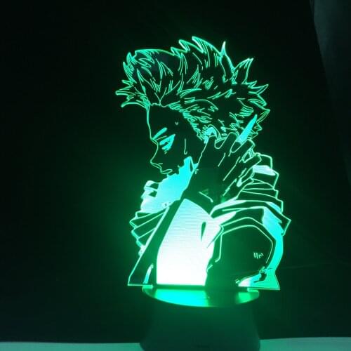 HITOSHI SHINSO MY HERO ACADEMIA 3D ANIME Night lights Lampara Boku Colors Changing Table Lamp For Christmas Birthday Gift