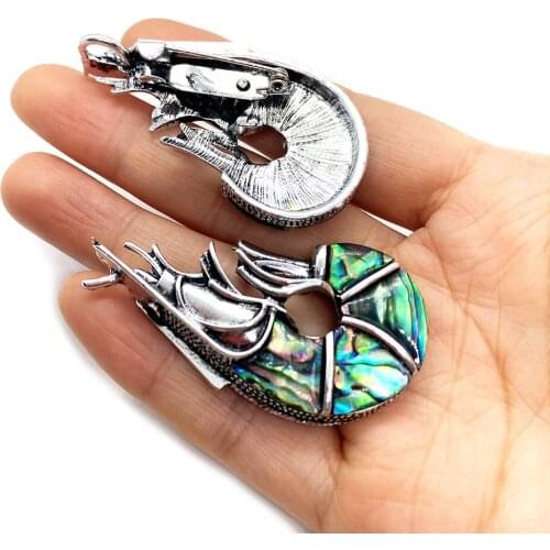 New Shell Brooch Jewelry Accessories Fashion Prawn Shape Clothing Scarf Button Corsage Charm All-match Cute Animal Brooches