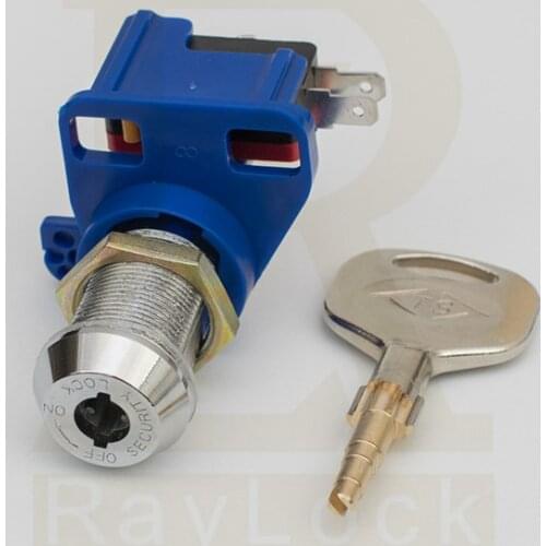 RayLock pack of 10 on and off brass key zinc cylinder micro keyed switch lock for gaming machines
