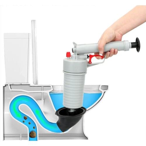 Sink Plunger Sewer Dredging Air Power Toilet Plungers Pump for Toilets Bathroom Kitchen Drain Blaster Gun Powerful