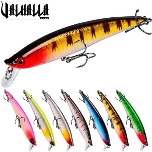 VALHALLA 7Pc Fishing Lures 11g 11.5cm Minnow Hard Baits Artificial Wobblers Lure Carp Crankbaits Pesca Fishing Tackle Bait