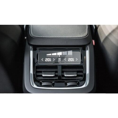 RUIYA For S90 V90 XC90 Car Air Conditioner Screen Protector Auto Interior Organizer Accessories Tempered Glass Film 117*43MM