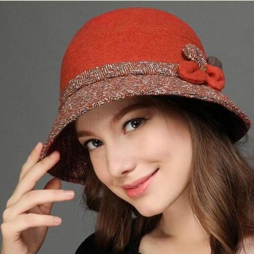 Spring Autumn & Winter Fedoras Womens Hats Wool Casual Cap Colors Design Fashionable Girls'hats M6641