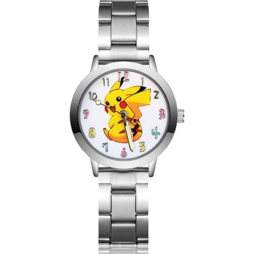 Cute Cartoon style Childrens Watches Kids Student Girls boys Quartz Metal steel Wrist Watch JA87-JA88