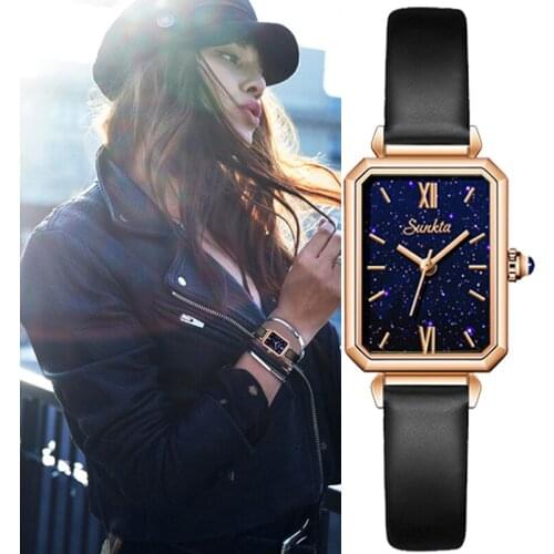 SUNKTA Women's Rectangular Watch