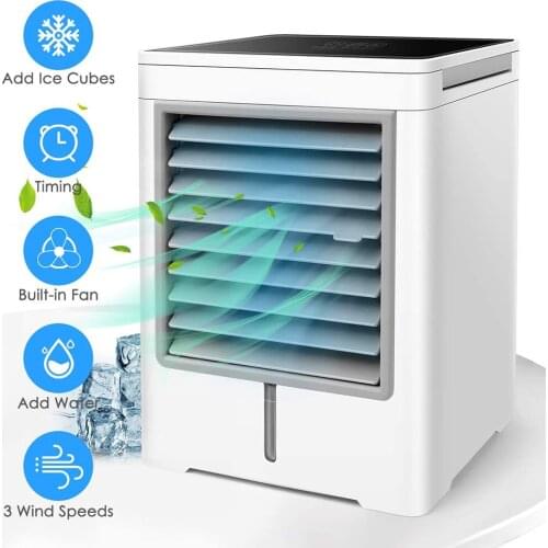 Air Conditioner Fan Air Cooler Portable 3 Wind Speeds Touch Screen Air Cooling Mini Usb Air Conditioner Fan For Home Room Office
