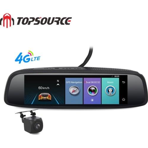 TOPSOURCE Car Special Mirror 2+32G DVR Camera 4G Android 7.86" ADAS BT Full HD 1080P Video Recorder dash cam Rearview Mirror 5.0