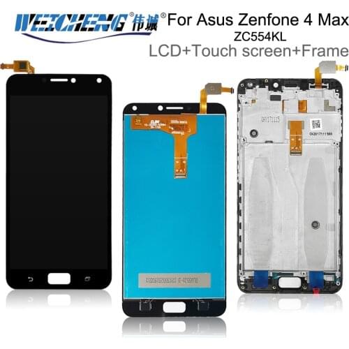 For Asus Zenfone 4 Max ZC554KL LCD Display LCD +Touch Screen with frame Assembly 5.5'' 1920x1080 For ASUS ZC554KL LCD Black