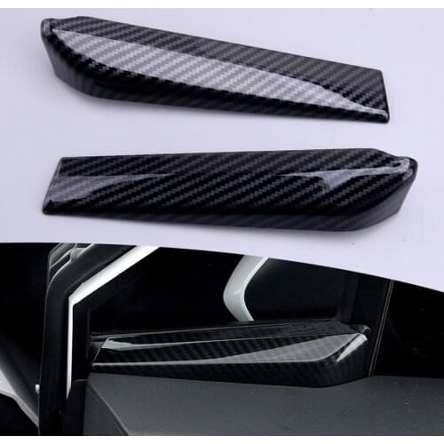 1 Pair Carbon Fiber Texture ABS Door Window A Pillar Post Cover Trim Molding Fit for Toyota C-HR CHR 2016 2017 2018 2019 2020