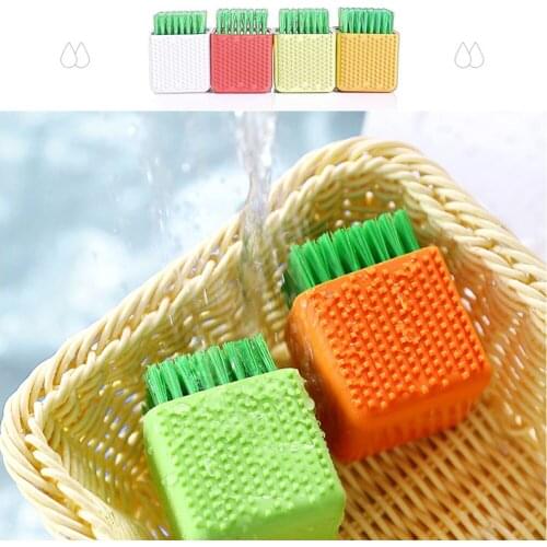 1Pcs All Purpose Scrub Brush Silicone Dual-use Cleaning Brush Clothes Brush Household Laundry Brush for Clothes Underwear Shoes