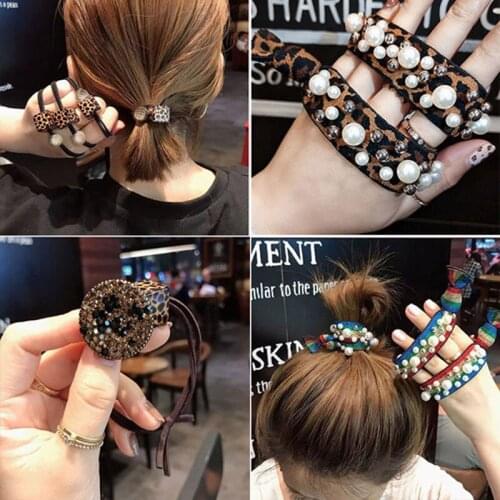 10pcs Leopard Print Headwear Hair Jewelry Best Elastic Hair Rope Headband Headpiece Hair Accesorios Mujer Fashion DIY Hair Rope