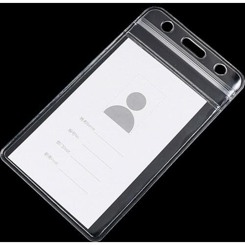 10Pcs/lot Vertical Transparent Vinyl Plastic Clears ID Card Bag Case Badge Holder Accessories 117mm X 67mm