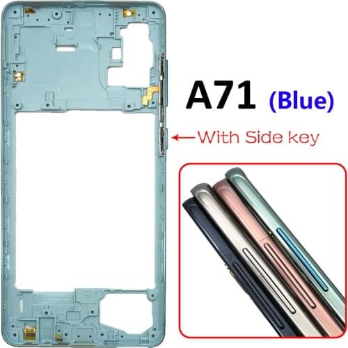 20PCS Middle Frame Bezel Plate Replacement With Side Key Button For Samsung Galaxy A51 A71