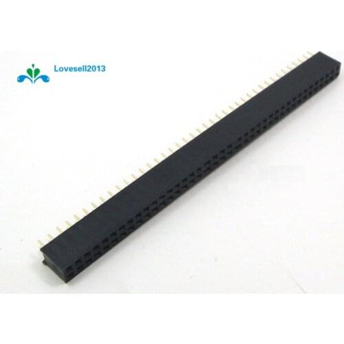 5Pcs 2.54mm 2 x 40 Pin Double Row Female Pin Header