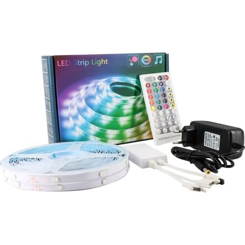 5050 RGB Infrared Remote Control Color Changing 50ft Led Strip Light Music Sync Strips Lights Tape Diode DC 24V Remote Control