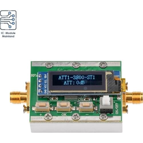 RF Digital Programmable Attenuator 1MHZ-3800MHz Control 0-31dB Adjustable Step 1dB Controllable Spectrum Analyzer CNC Shell