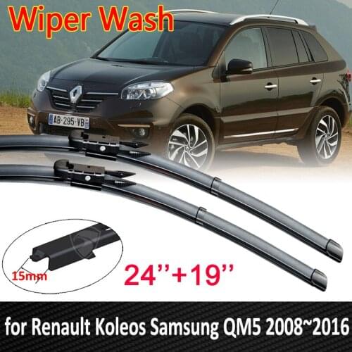For Renault Koleos Samsung QM5 2008~2016 Car Wiper Blades Front Windscreen Windshield Wipers Car Accessories 2012 2013 2014 2015