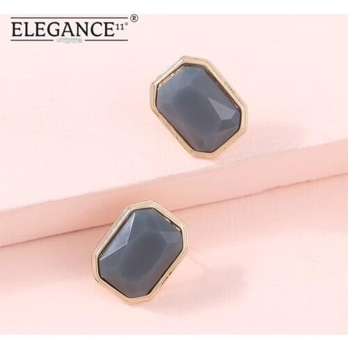 ELEGANCE11 Geometric Stud Earring for Women Xmas Earrings Charm Party Wedding Jewelry