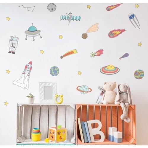 Funlife Childrens Wall Stickers Astronauts Laptop Stickers Cartoon Multi-function Stickers Home Decoration Stickers