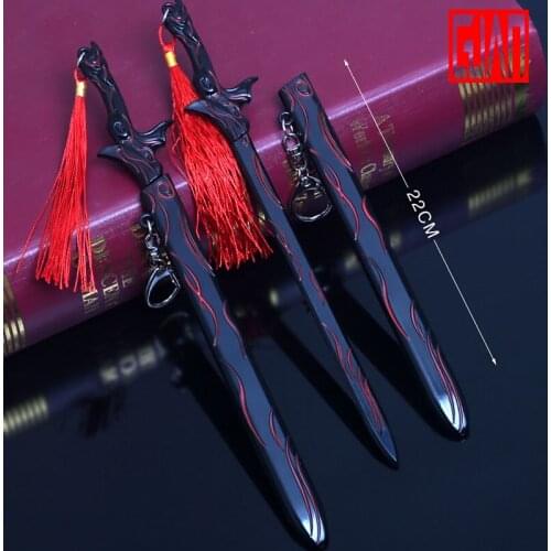 Alloy Sword Model Magic Road Surrounding Xue Yang Disaster Reduction Sword New Sheath Sword Alloy Weapon Weapon Keychain