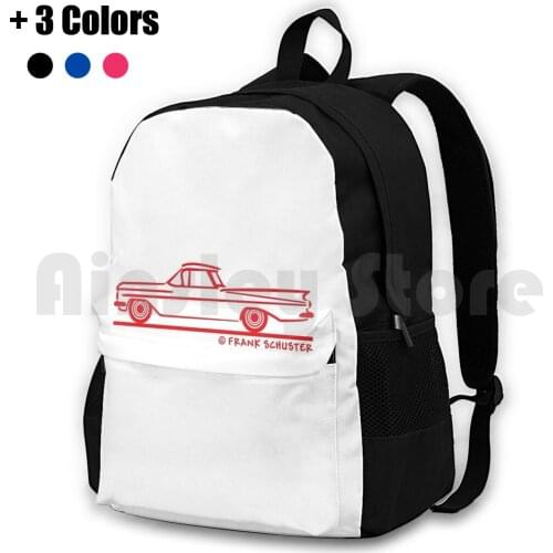1959 1960 Chevrolet El Camino Red Outdoor Hiking Backpack Waterproof Camping Travel 59 60 1959 1960 Chevrolet El Camino Chevy