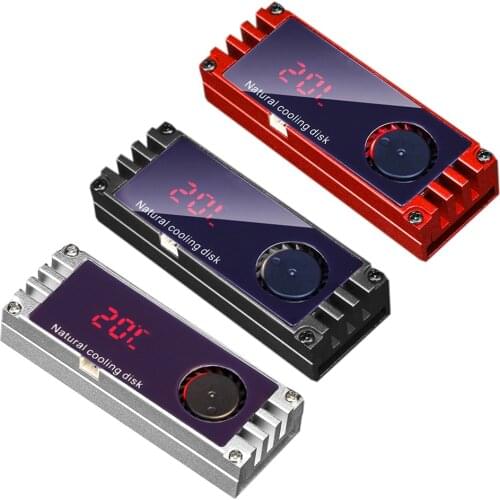 M.2 NVMe PCIE SSD Heatsinks Heat with Temperature OLED Screen Digital Display Thermal Pads M.2 Cooling Cooler Heatsink Heat