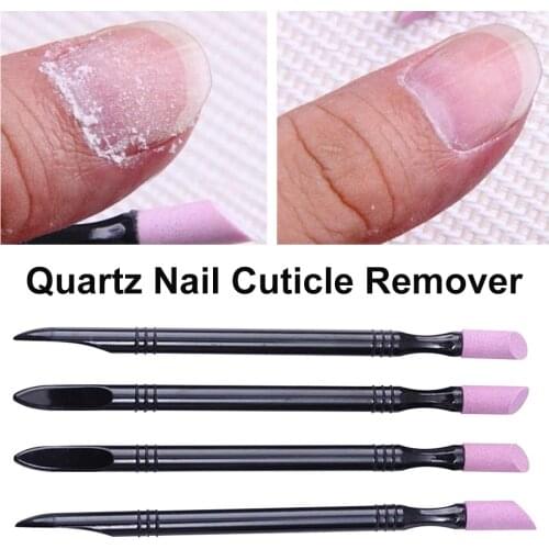 Reusable Double-End Nail Quartz Peeling Polishing Stick Grinding Rods Cuticle Hangnails Remove Exfoliator Nail Care Tool