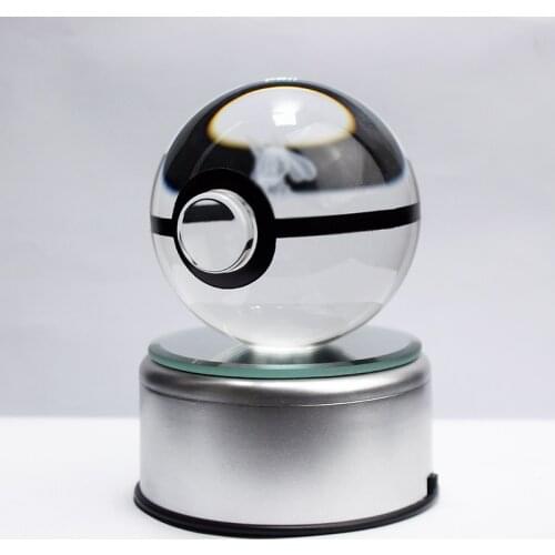 Fashion Crystal Ball 3D Laser Engraving Glass Sphere With LED Base Birthday Christmas Gifts For Kids Global Home Decor