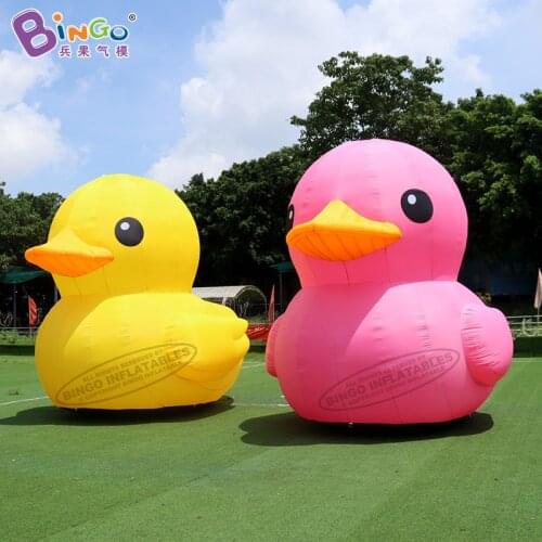 Personalized 13 feet height giant inflatable rubber duck model / 4m tall inflatable pink yellow duck for decoration toys