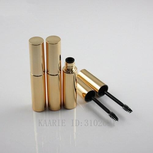 8ML Empty Mascara Tube Packing Portable Eyelash Vial Liquid Bottle Sparkly Gold Mascara Tubes Refillable Bottle Makeup Tools