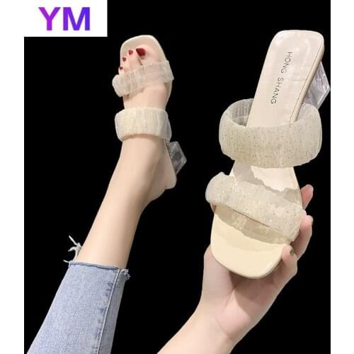 2021 Summer Female Sandals Fashion Lace Flat Non Slip Casual Band Ladies Shoes Beach Sandals Clear Heel Zapatillas Mujer Casa 39