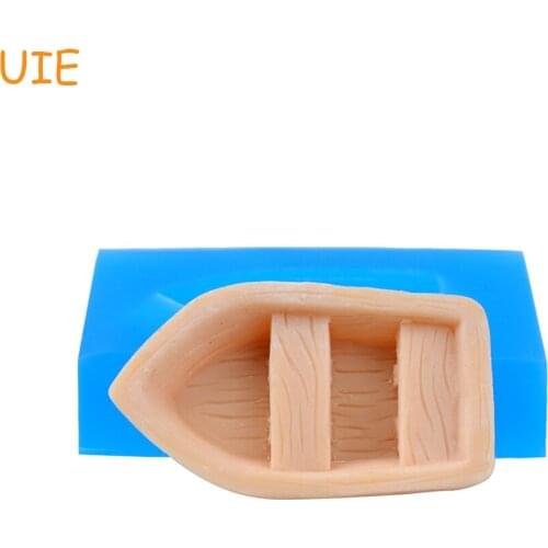 PYL687U 41.4mm 3D Canoe Boat Silicone Push Mold Fondant Cake Decoration, Polymer Clay, Resin, Gum Paste, DIY Handmade, Food Safe
