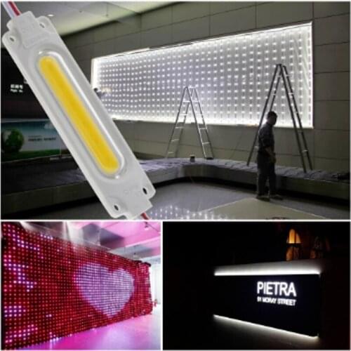 LED Module String COB 2W Waterproof DC12V for Outdoor Advertising Luminous Signs Lightbox DIY LED Module Strip 20Pcs/Lot