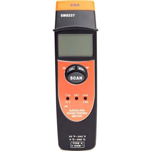 Gasoline Engine Tachometer Digital LCD Gasoline Engine Speed Analyzer USB Interface Recording Function Speed Measure Tools