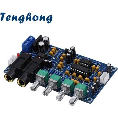 Tenghong 1PCS PT2399 Digital Microphone Amplifier Board Module Dual AC12V Karaoke Reverberation Board Karaoke OK Amplifier DIY